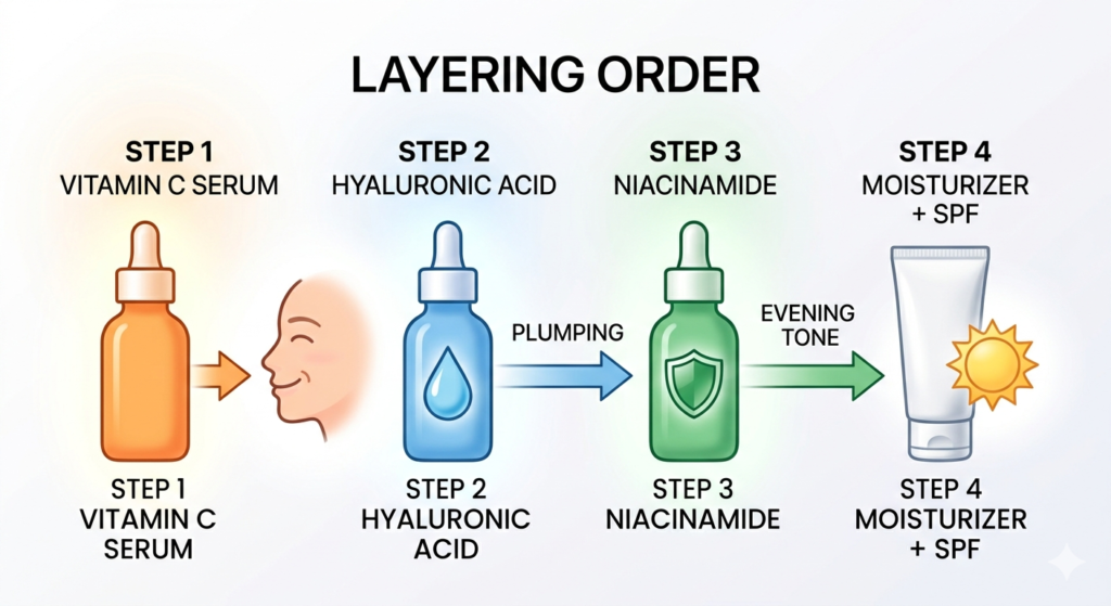 Hyaluronic Acid Niacinamide Vitamin C Skin Brightening Serum